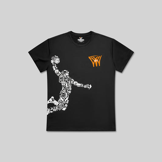 Hoops Hero Player Training Tee - Black