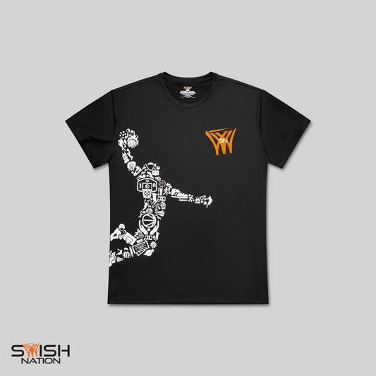 Hoops Hero Player Training Tee - Black