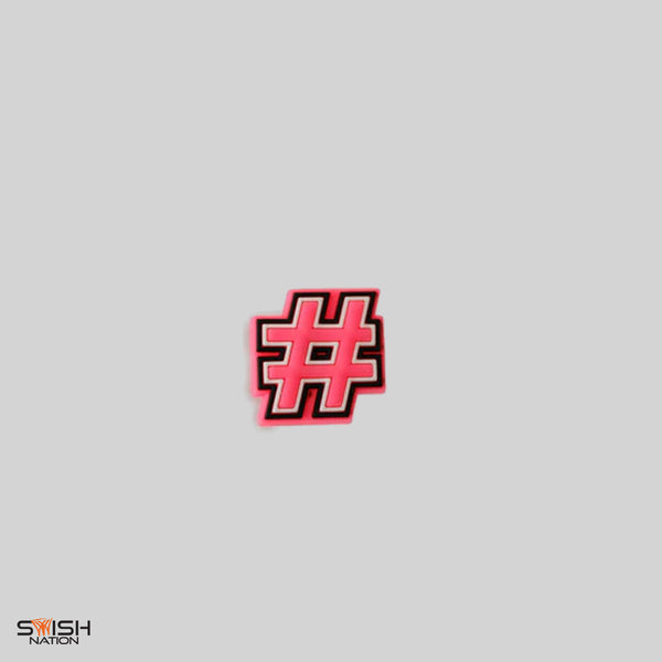 # - Hot Pink Hashtag Symbol Jibbitz Charm