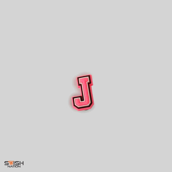 J - "Jump Shot Wizard" Hot Pink Jibbitz Charm