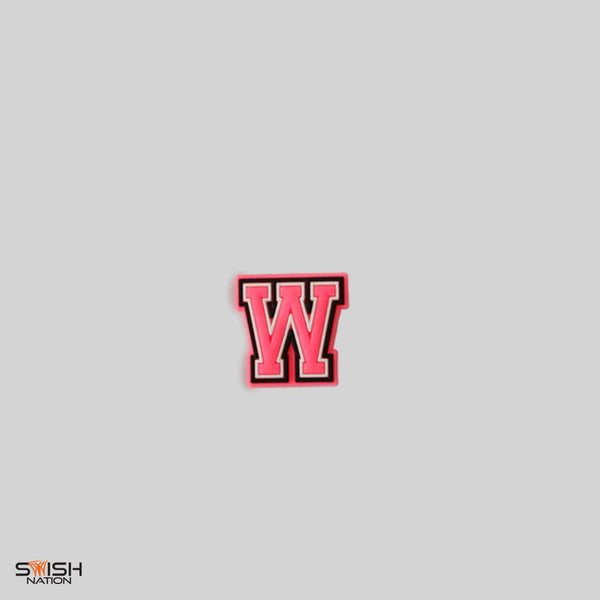 W - "Winning Warrior" Hot Pink Jibbitz Charm